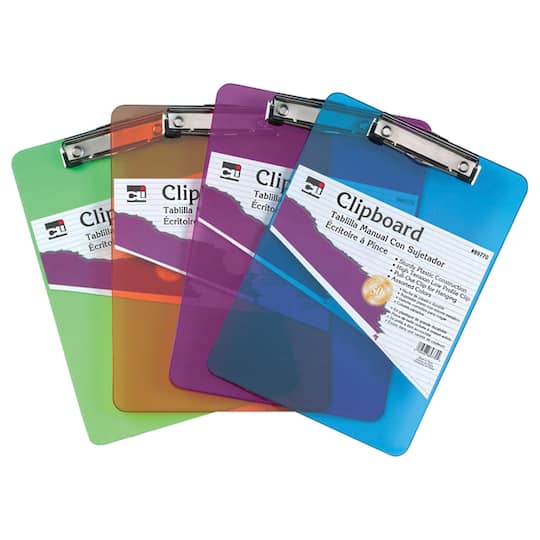 6 Packs: 6 ct. (36 total) Charles Leonard Letter-Sized Plastic Clipboards